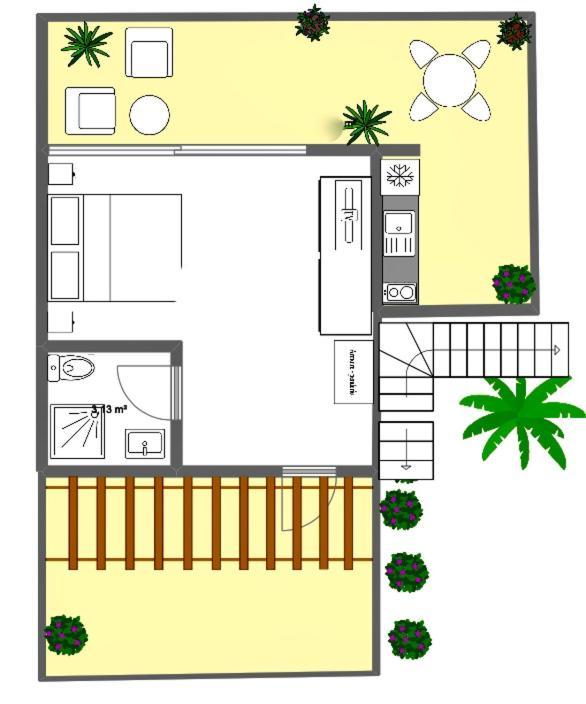 Studio Frangipani Dans Villa Fleurs Des Iles Le Vauclin Exteriér fotografie
